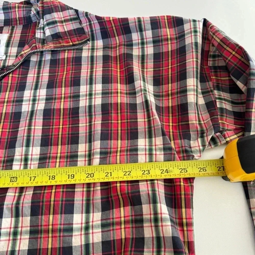 Urban Outfitters || Plaid Cotton Windbreaker Zip Jacket Men’s Small Streetwear - Picture 6 of 9